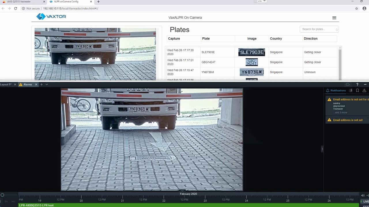 04 Vaxtor NX Integration Whitelist Green alert