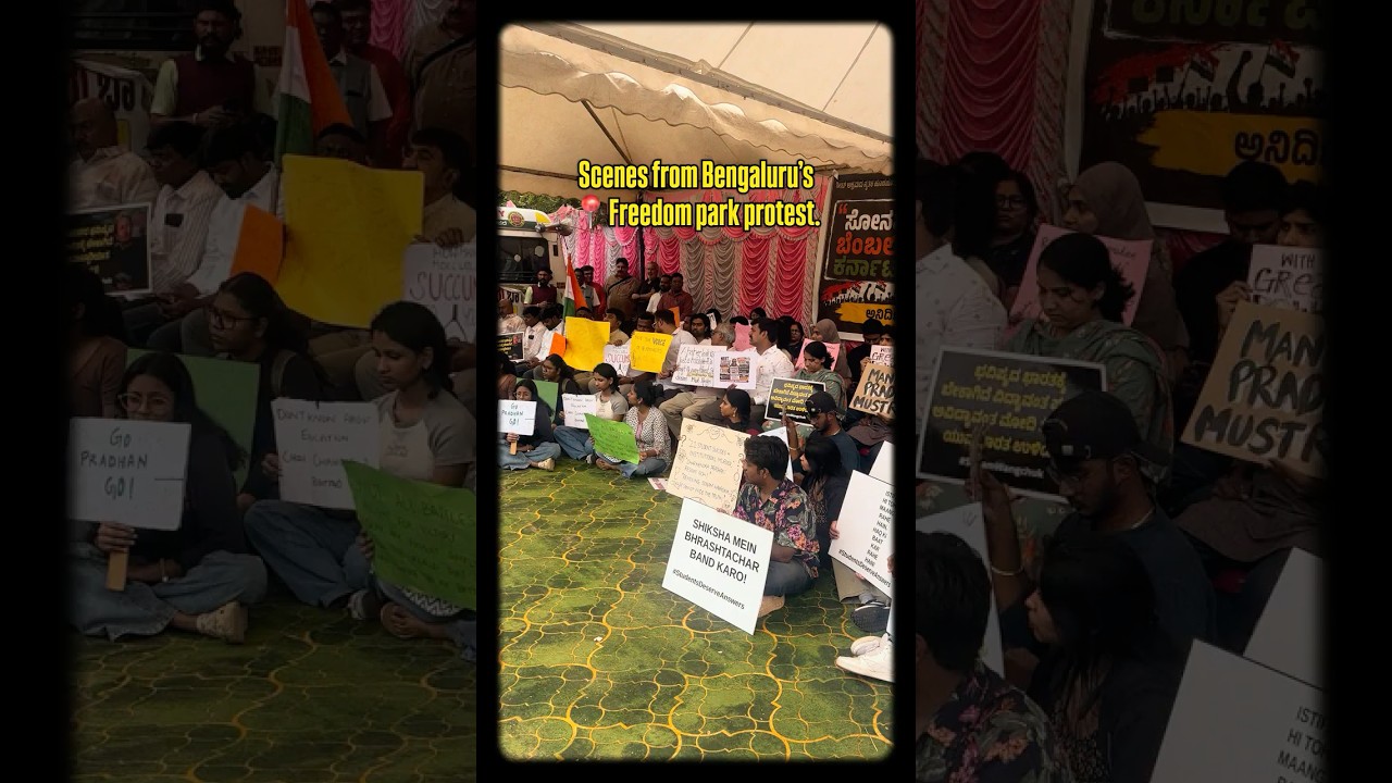Scenes from Bengaluru&rsquo;s Freedom Park Protest 🇮🇳
