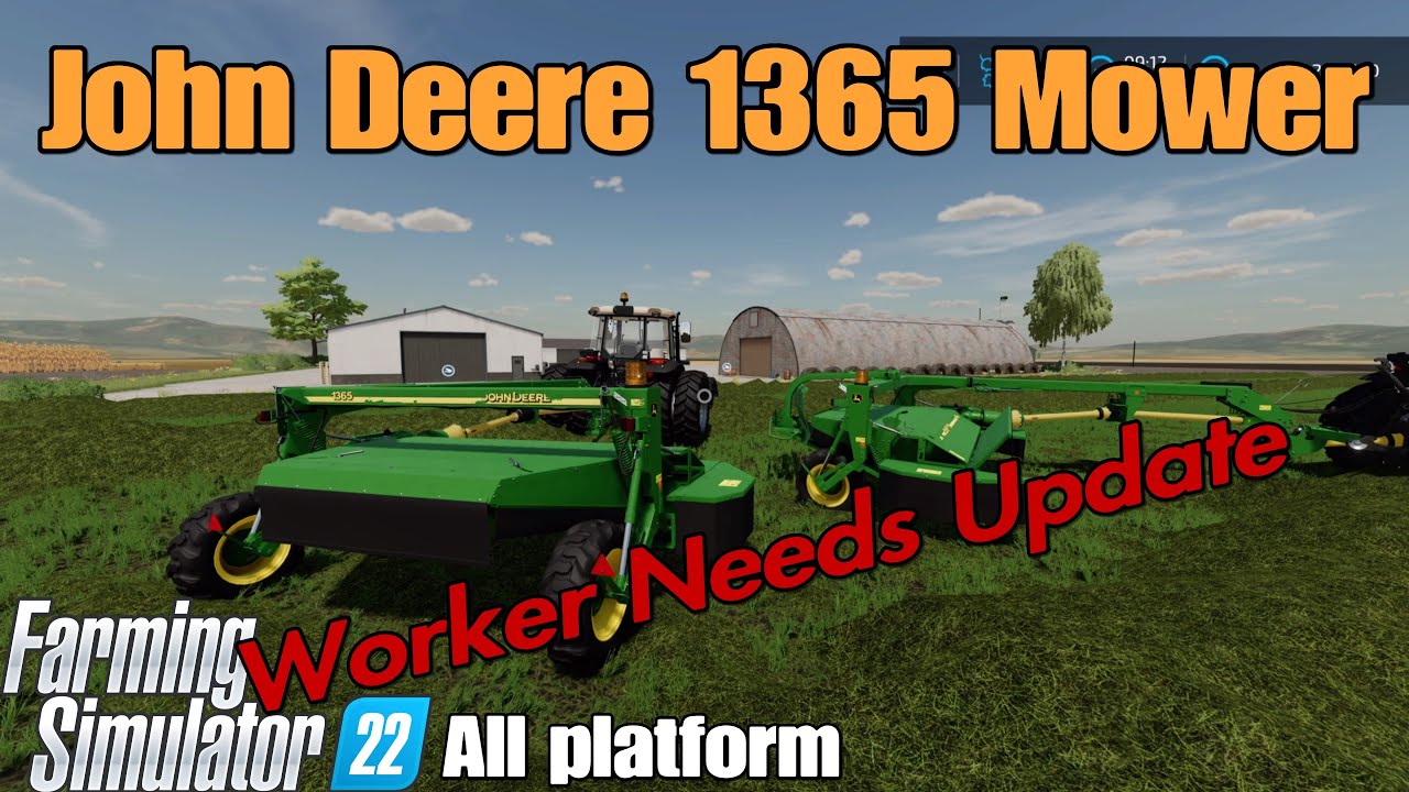 John Deere 1365 Mower  / FS22 mod for all platforms