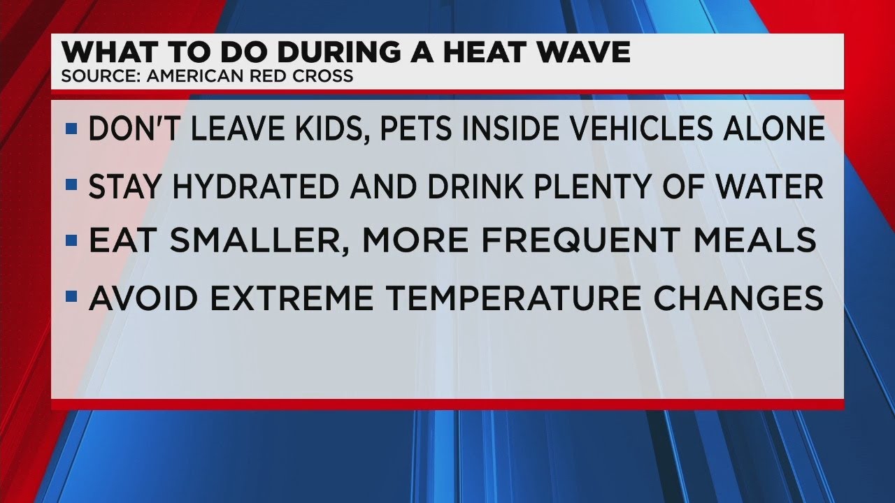Tips to stay safe and cool during a heat wave