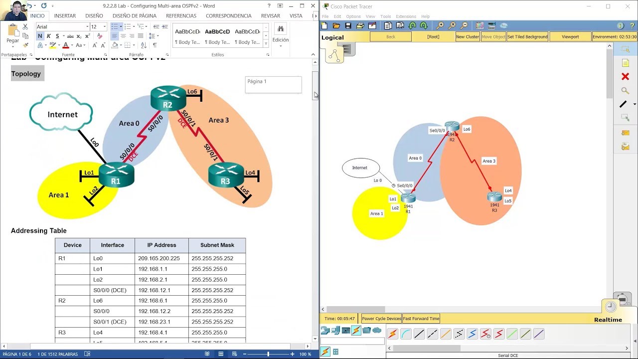 9.2.2.8 Lab - Configuring Multi-area OSPFv2