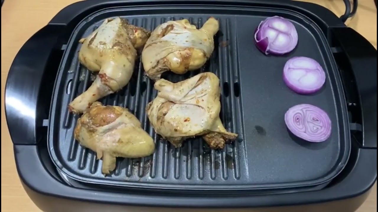 Chicken  grilled in 15mns in kenwood electric grill