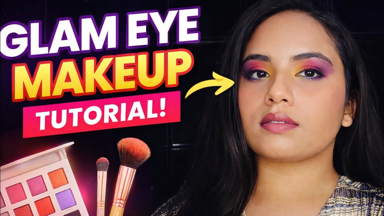 Colorfull Glam Eye Makeup Tutorial | Bold & Easy Eye Look ✨