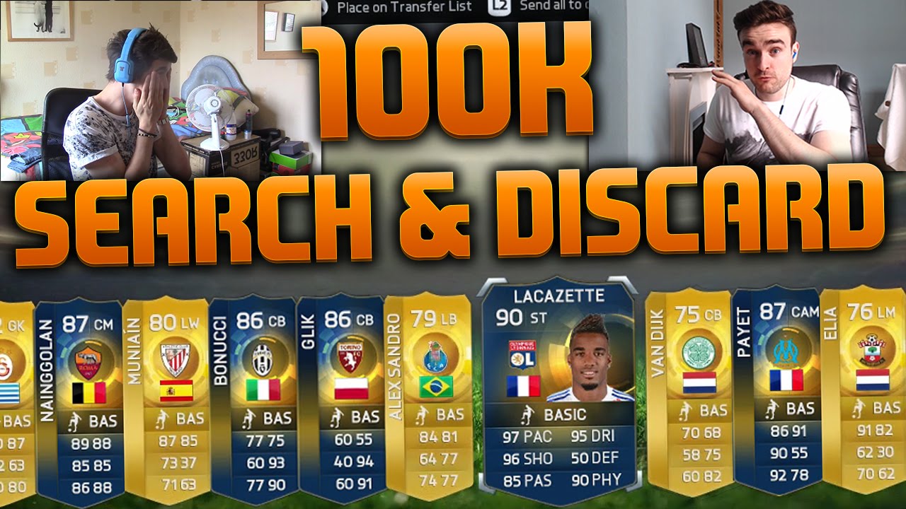 100K PACK SEARCH AND DISCARD!!! INSANE 100K PACK LUCK... Fifa 15 Discard Pack Challenge