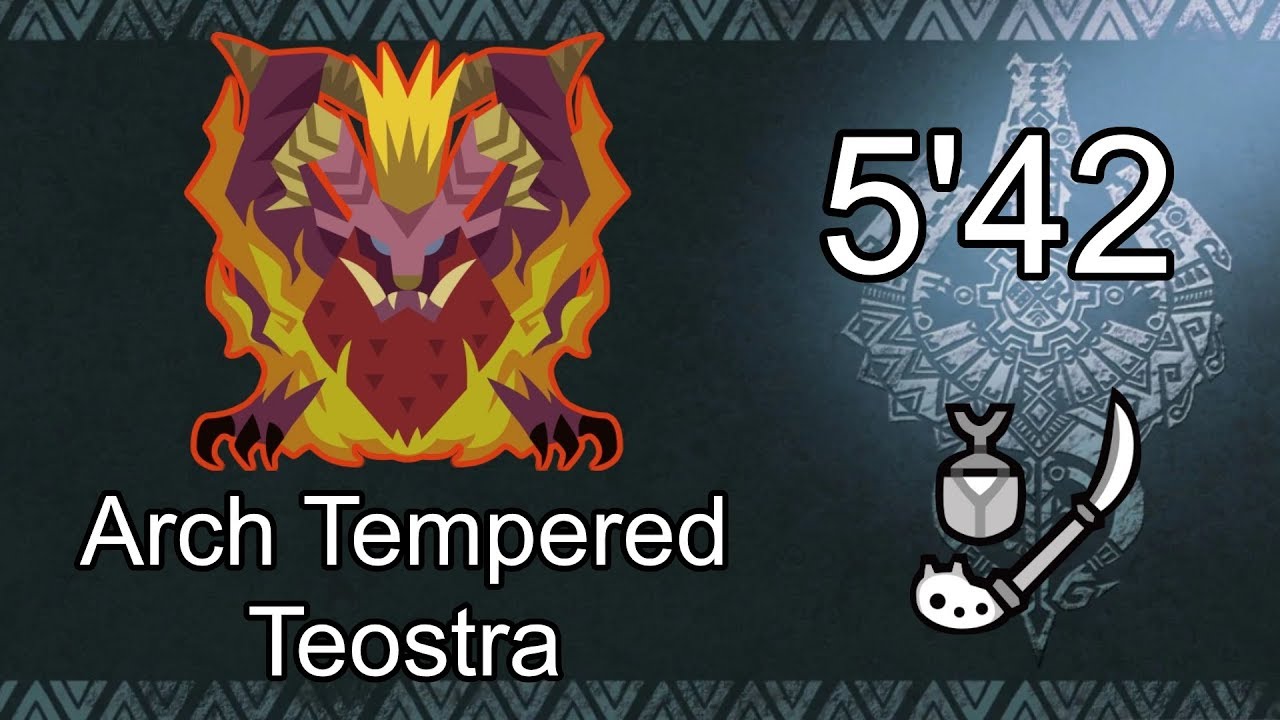 MHW - Arch Tempered Teostra 5'42 Insect Glaive Solo (TA wiki rules) / 歴戦王テオ・テスカトル 操虫棍 ソロ