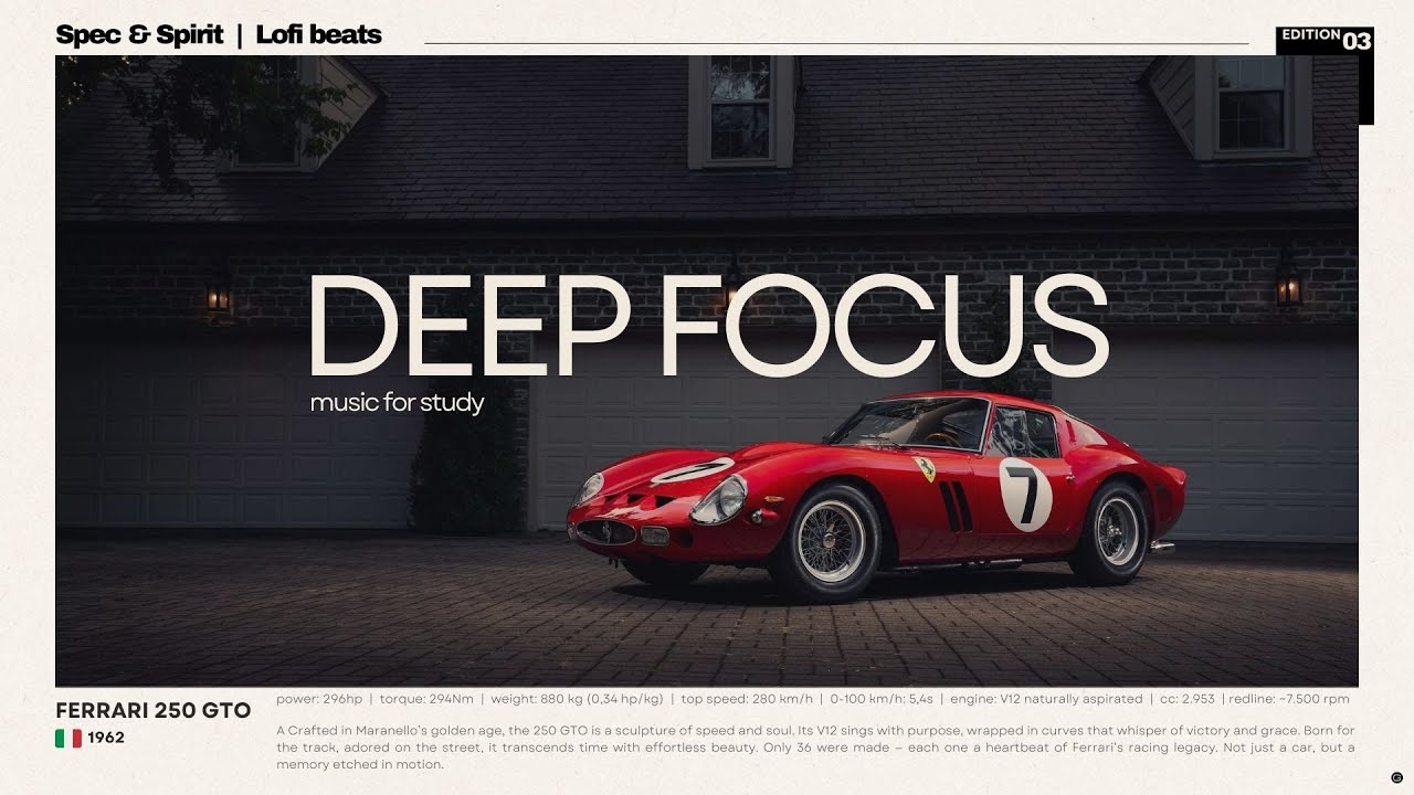 250 GTO: The Art of Racing | Deep Focus - Music For Studying, Concentration and Work