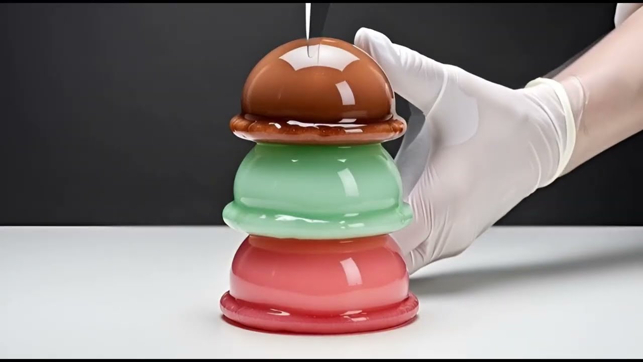 바삭하게 부서지는 유리 디저트 ASMR 반복영상 ✨ Satisfying Glass Dessert Cutting ASMR LOOP ✨