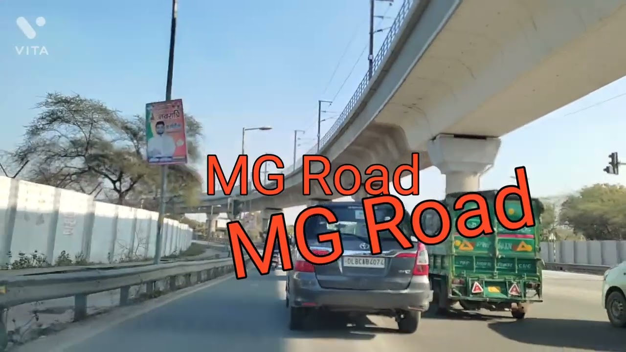 Gurgaon DLF City - Boulevard road - MG road drive to New Delhi Mehrauli