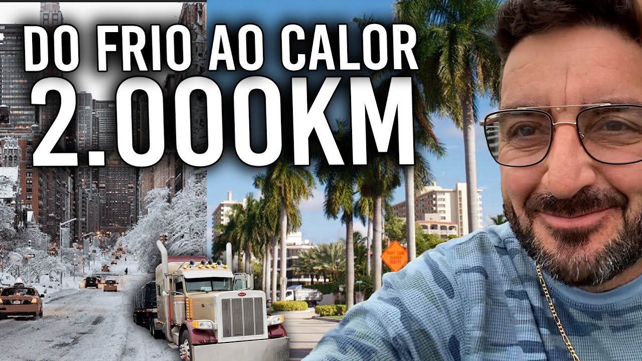 FUI DO FRIO AO CALOR  EM 2.000 km FLÓRIDA 🇺🇸