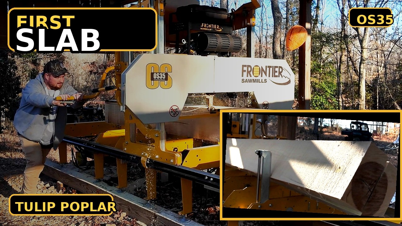 The First Cut Hooked Him: Milling a Huge Tulip Poplar on My Portable Sawmill