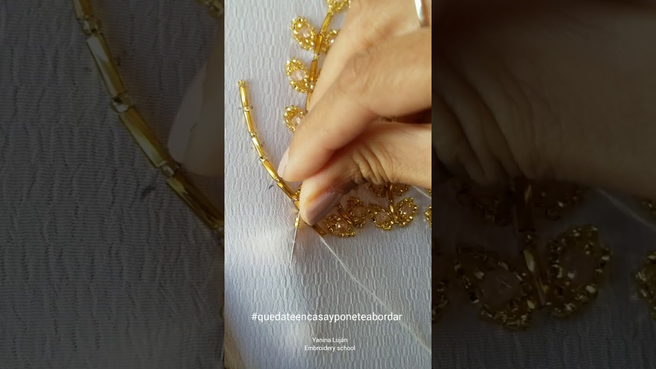 TUTORIAL 10 - Bordado en pedreria de espigas.