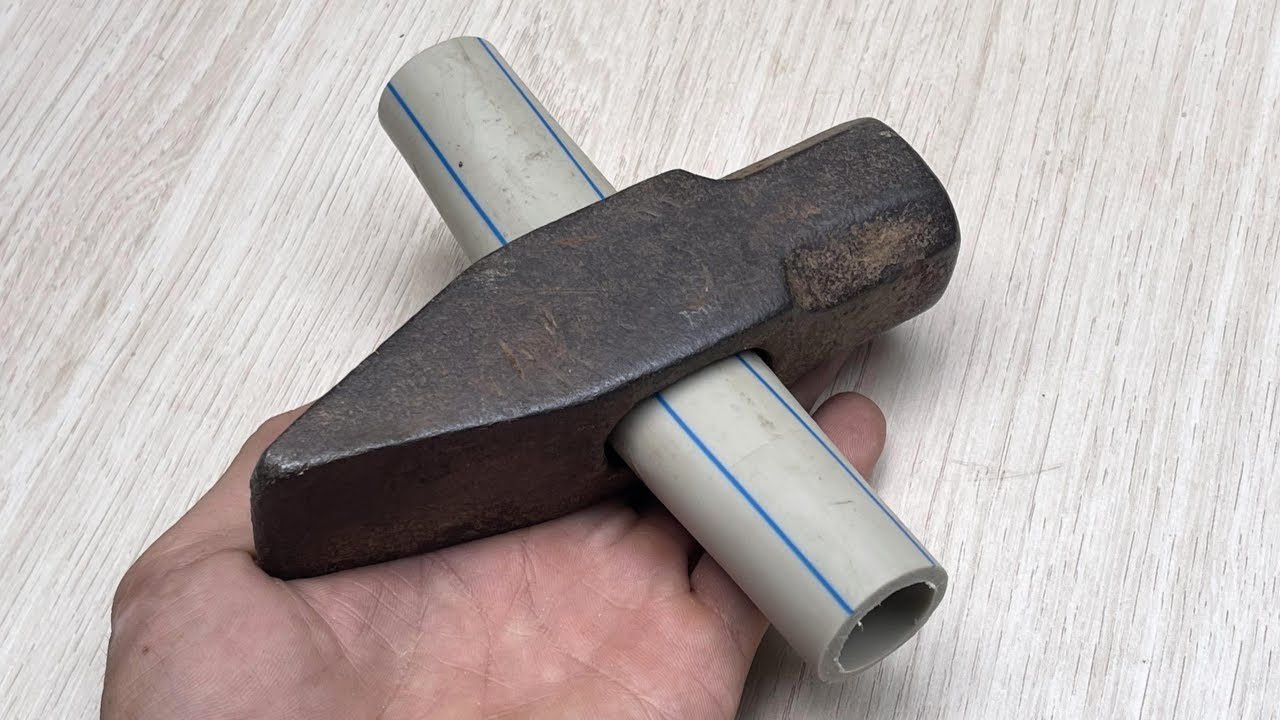 Amazing Use Of A Hammer And Plastic Pipe.