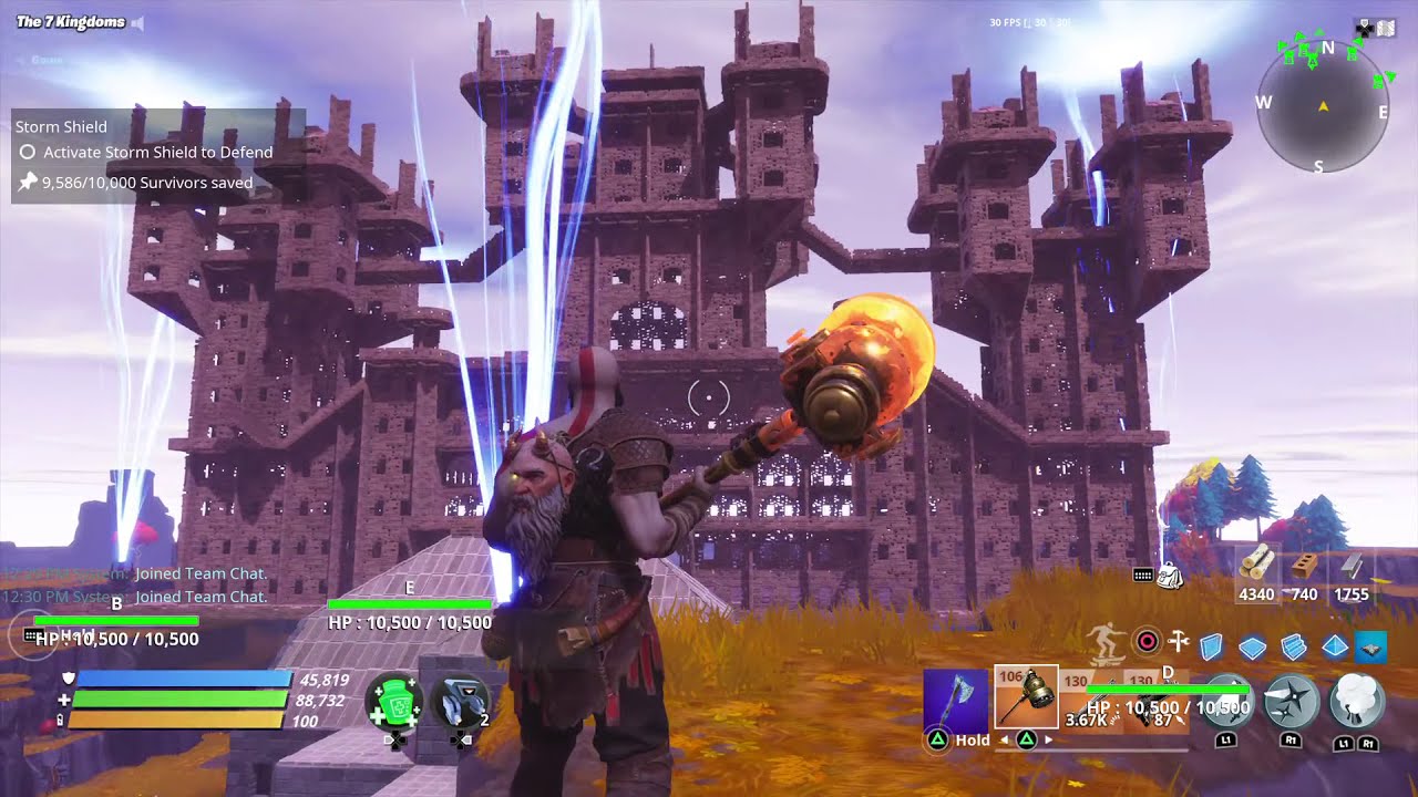 LIVE - Fortnite STW Castle Build on Plankerton pt2 (1080p HD 60fps)