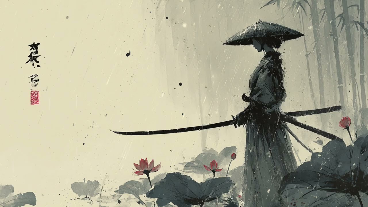 Silent Rain Samurai 🌧️ Japanese Ambient for Deep Focus (3 Hours)