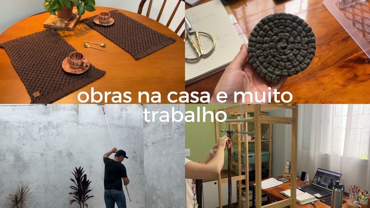 Arrumando a casa aos poucos, testando novas peças de macramê, cuidando do lar