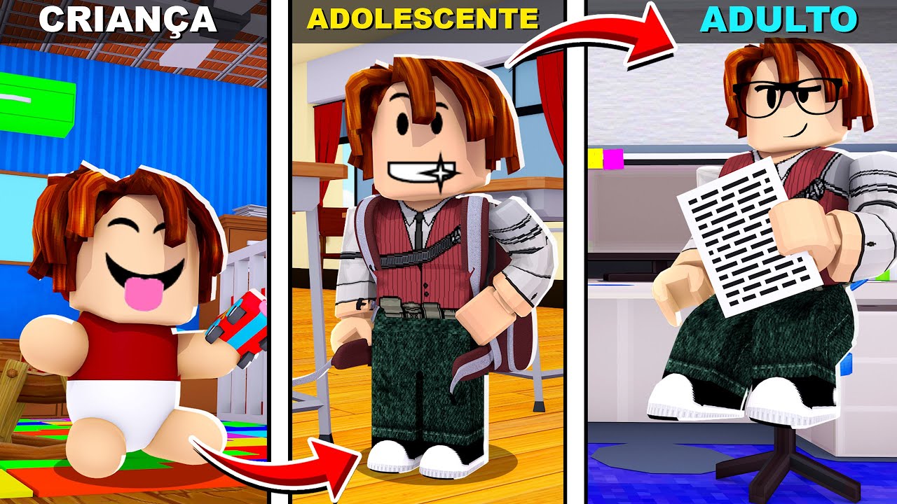 OS CICLOS DE VIDA no ROBLOX (Growing Up)