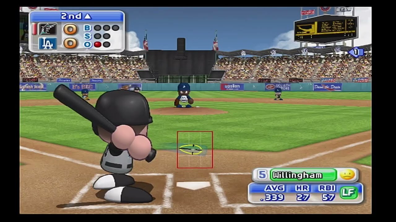 MLB Power Pros 2008 (Wii) (Florida Marlins Season) Game #96: FLA @ LAD