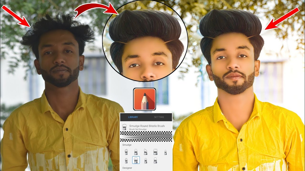 Autodesk Hair Editing Step By Step |Autodesk Sketchbook Hair Editing | Sketchbook Hair Style Editing