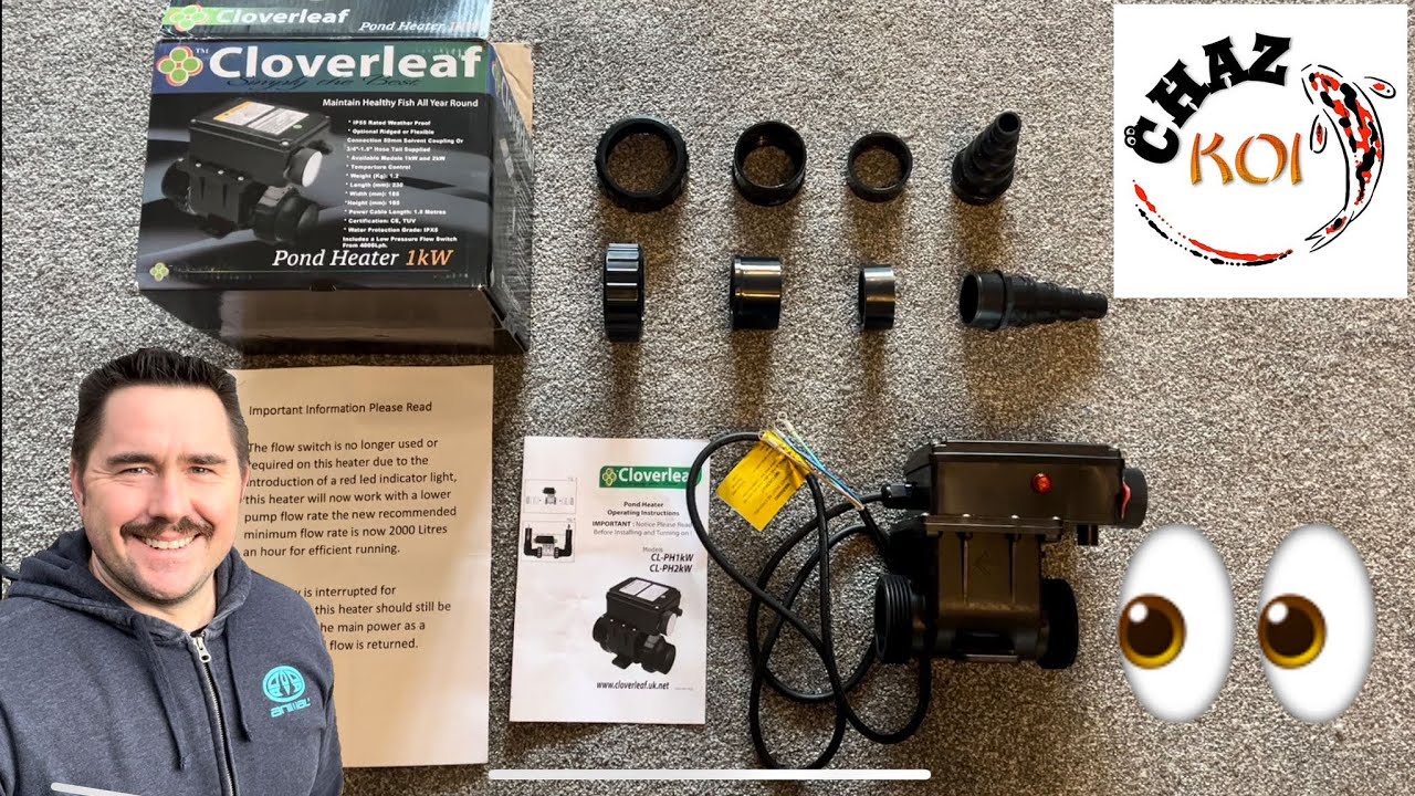Cloverleaf 1kw pond heater UNBOXING review for koi pond