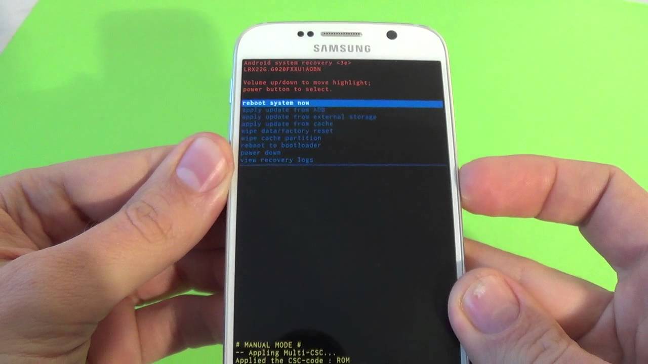 Samsung Galaxy S6 G920F hard reset