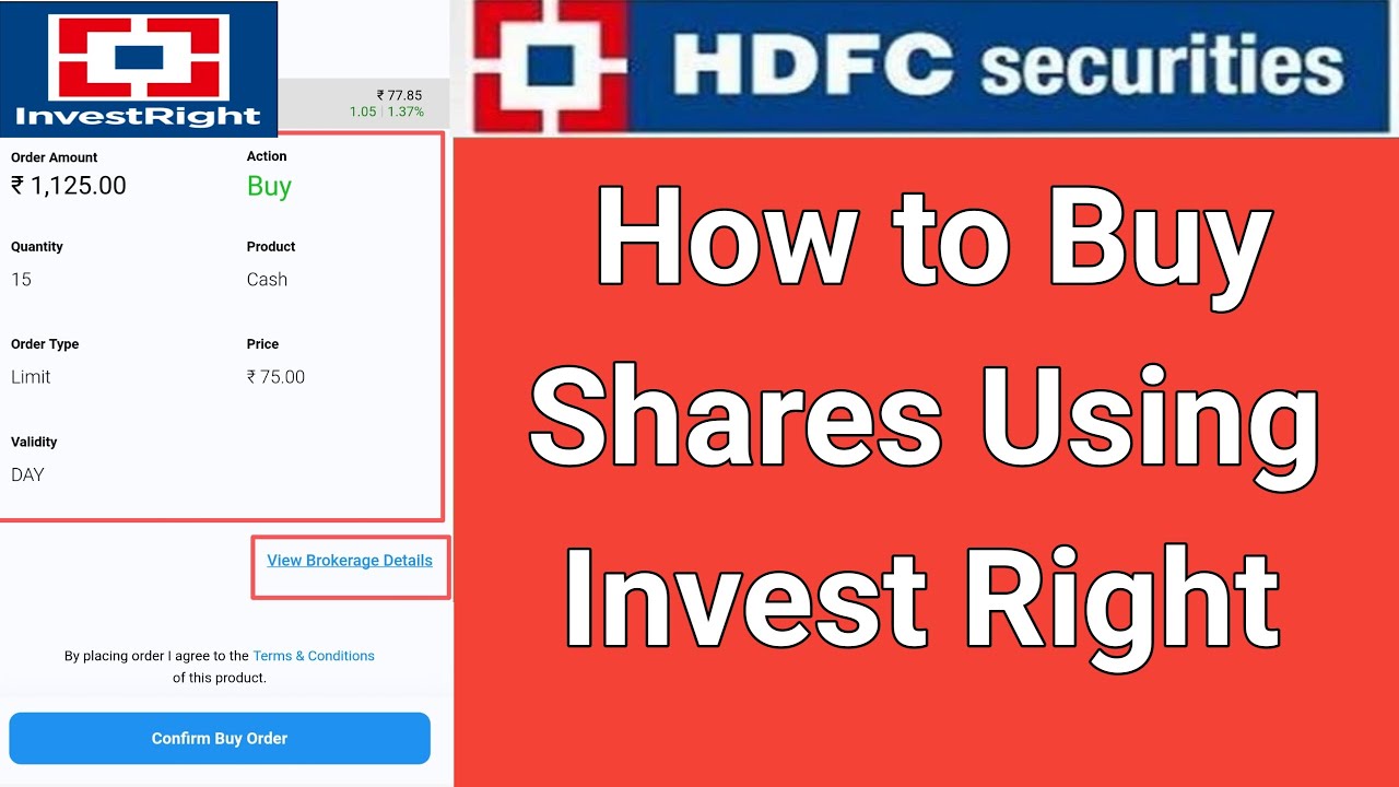 How to buy Shares on hdfc securities invest right App?
