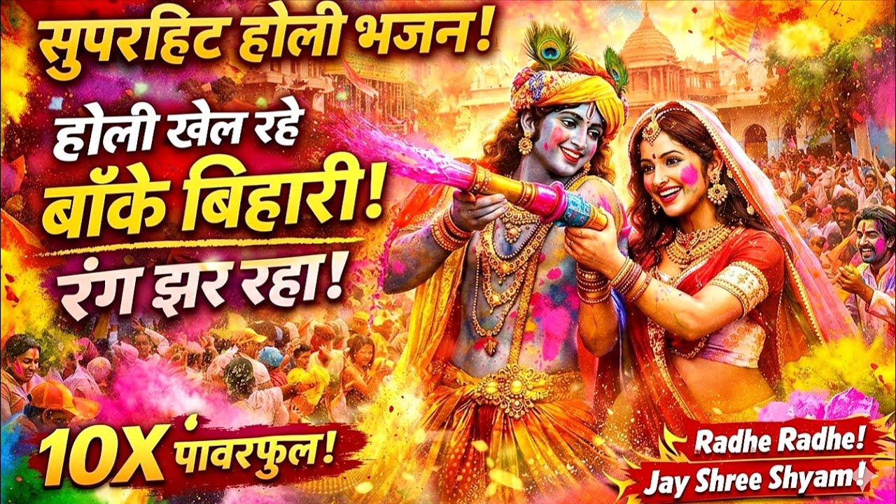 रंग बरसे | होली खेल रहे बांके बिहारी | Holi Khel Rahe Banke Bihari | Radha Krishna Holi Bhajan 2026