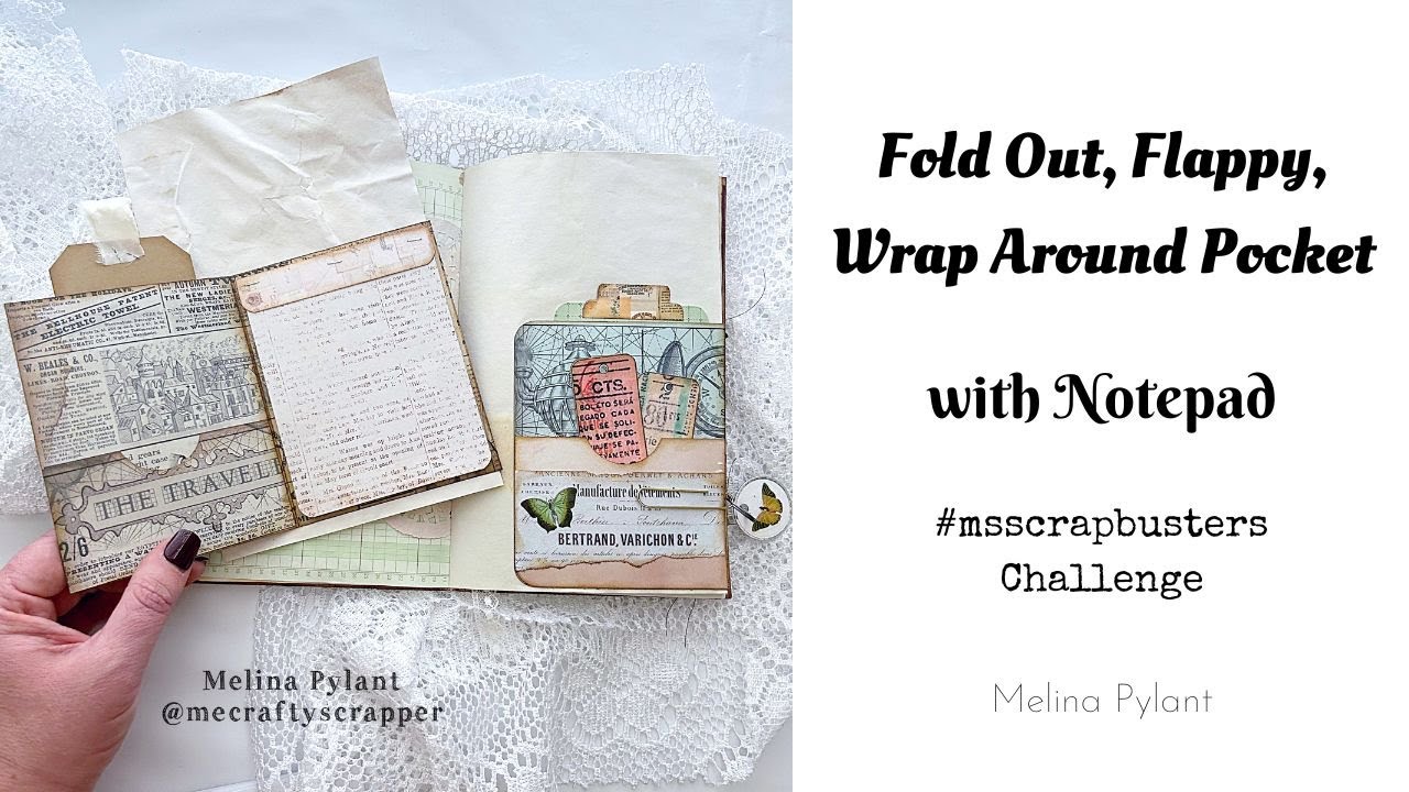 MAKING FLIP OUT FLAPPY WRAP AROUND POCKETS w/NOTEPADS | #msscrapbusters EPISODE 115 | FULL TUTORIAL