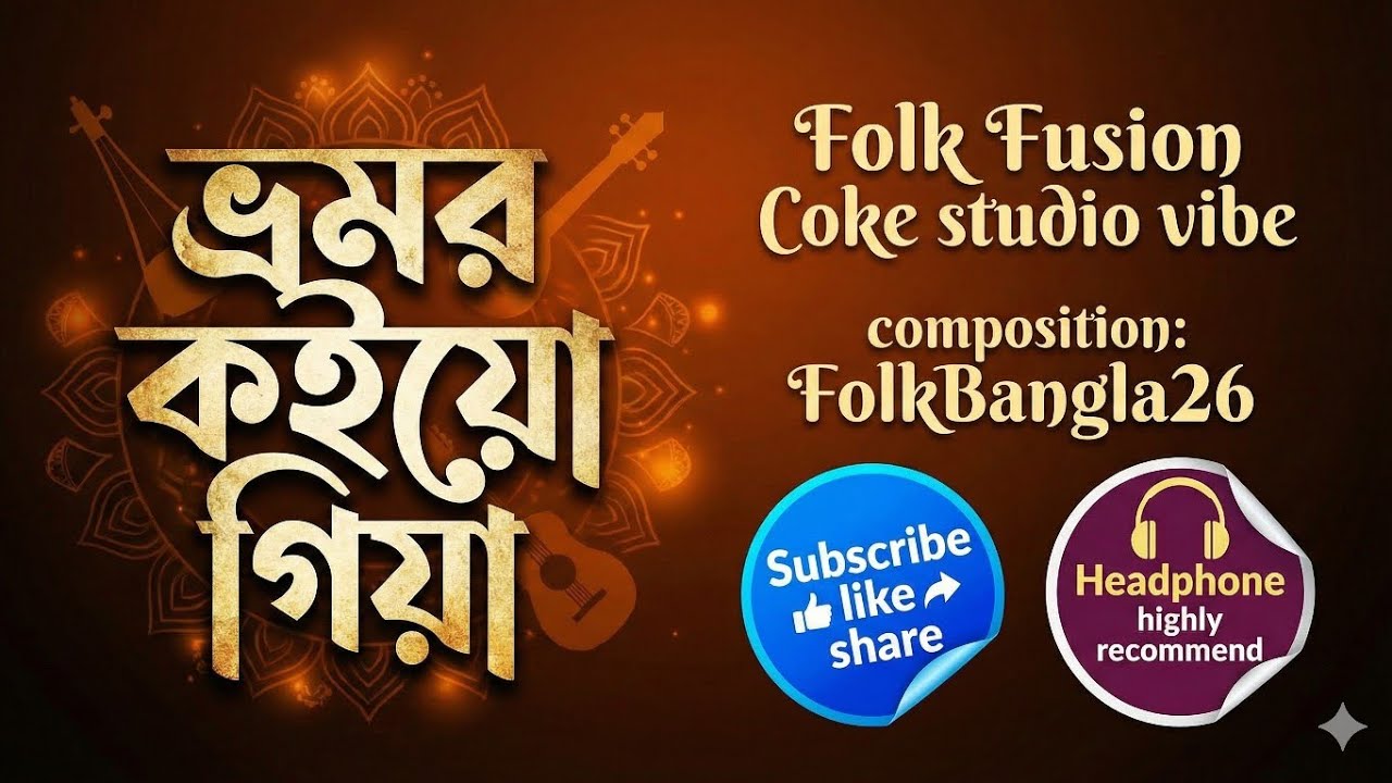 ভ্রমর কইয়ো গিয়া | Bhromor Koiyo Giya | Emotional Folk Fusion | Folkbangla26 | Coke Studio Vibe