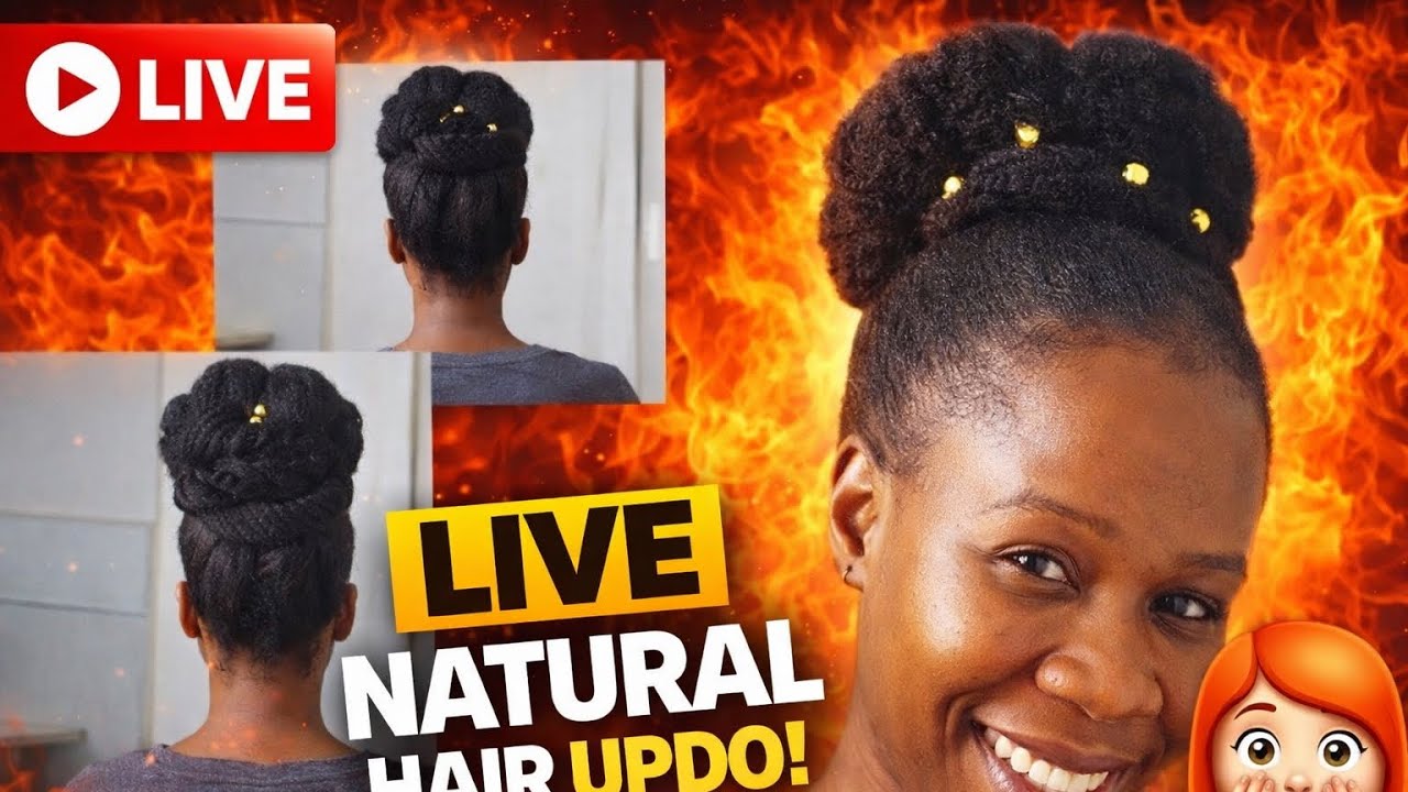 Quick & Easy 4C Natural Hairstyles + My Daily Moisturizing Routine LIVE