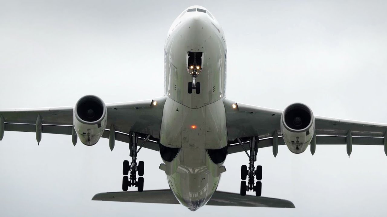 Air Transat Airbus A330-243 [C-GTSI] Head On Takeoff at Manchester Airport