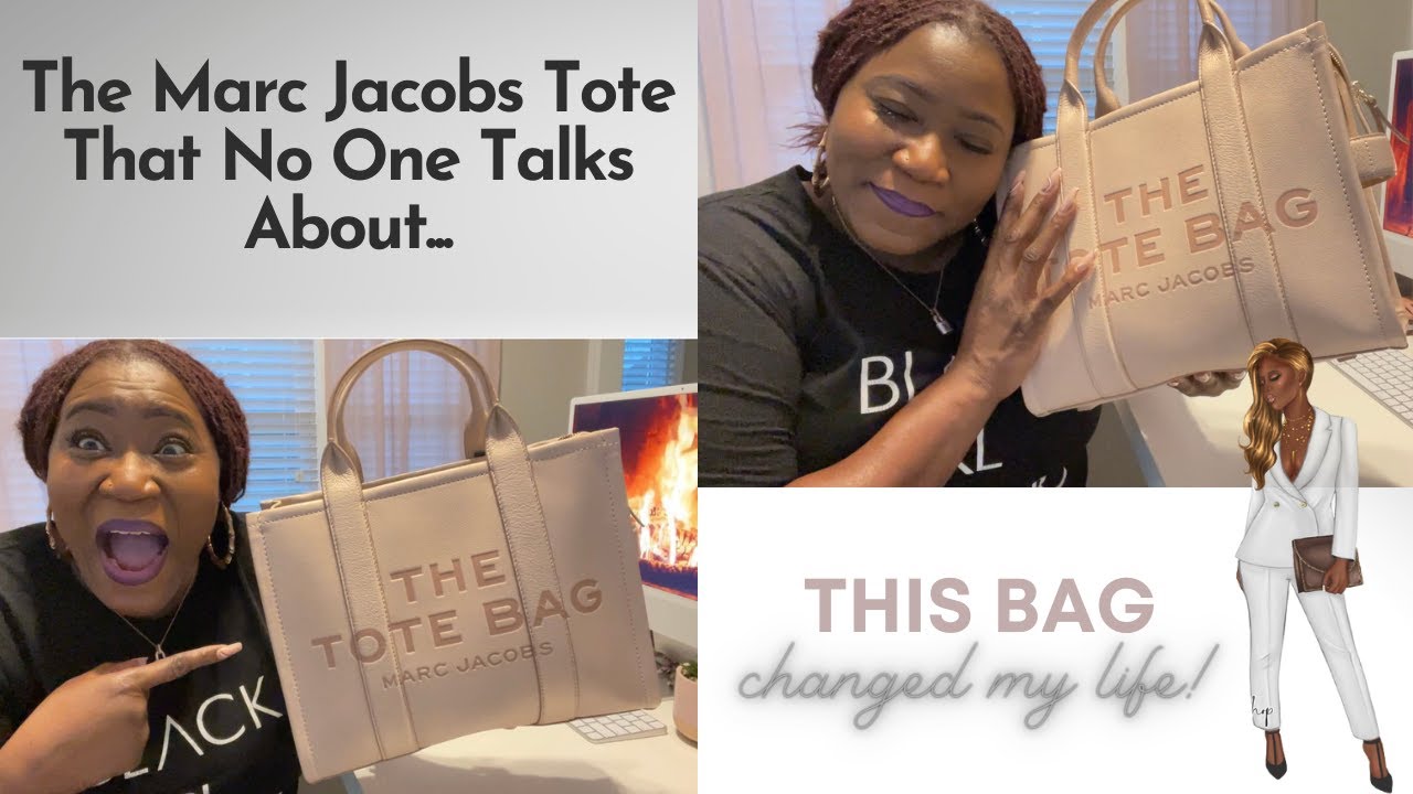 Marc Jacobs Small Leather Tote Rose Dust 😱 | What Fits | Mod Shots | #marcjacobstote