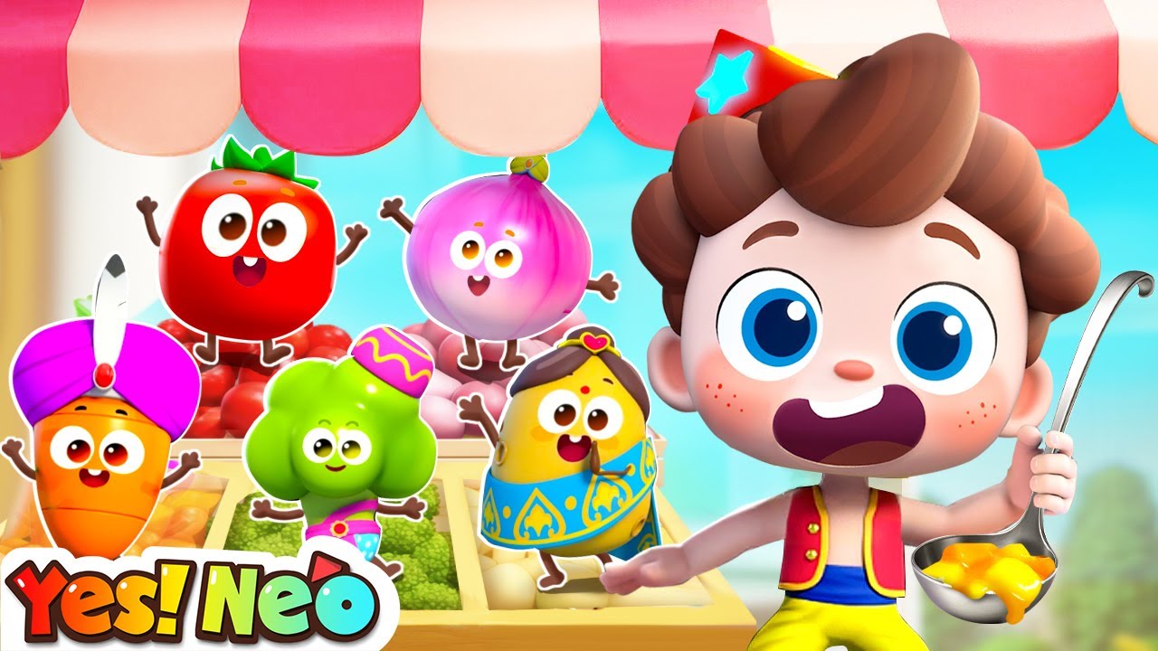 Five Veggies in the Fridge | It's So Spicy! | Vegetables Song | Nursery Rhyme & Kids Song | Yes! Neo
