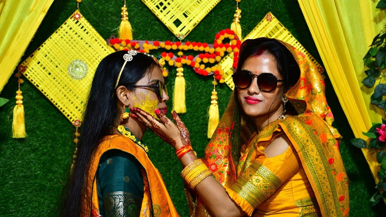 ननद की हल्दी, खुशियों की सुनहरी लहर। #haldiceremony #highlights #familymoments 