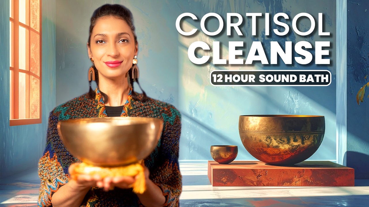 Calming Cortisol Cleanse | Nervous System Healing | Sound Bath Meditation