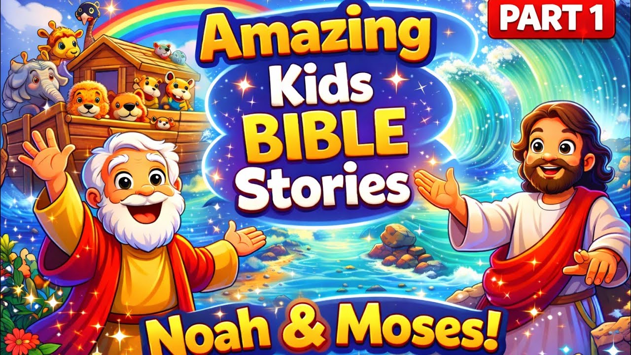 Amazing Kids Bible Stories 🌈 | Noah’s Ark, Moses & God’s Miracles (2026) Part 1