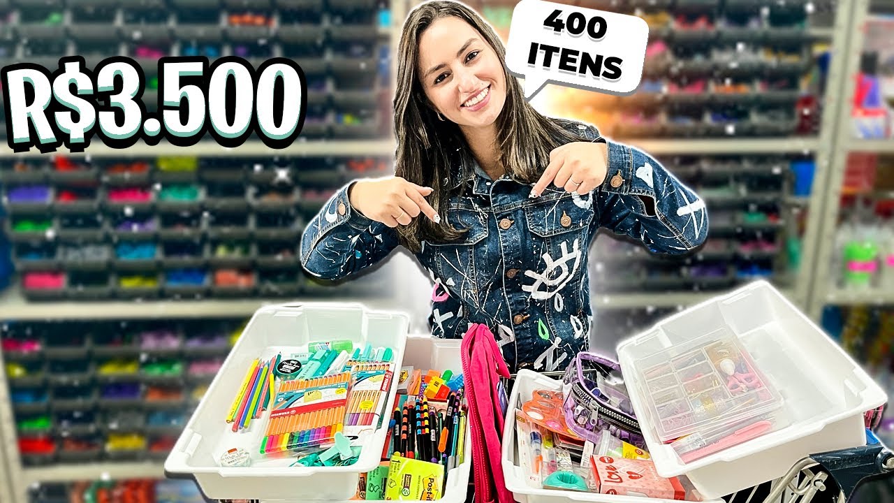 O MAIOR PEDIDO DE PAPELARIA! R$3500,00 E QUASE 400 ITENS | PAPELARIA ART PEL