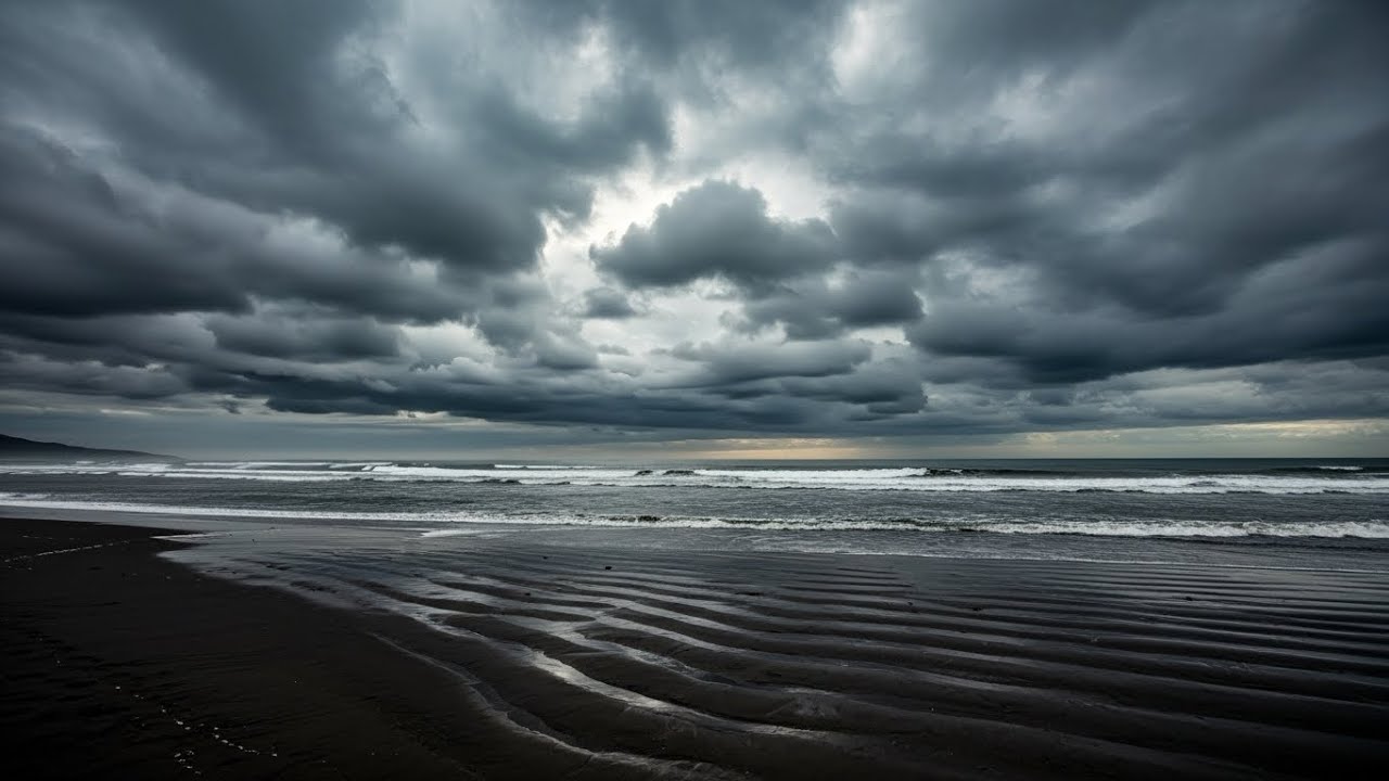 Quiet Night Ocean Ambience | Quiet Night for Emotional Balance at Night with Gentle Ocean Motion