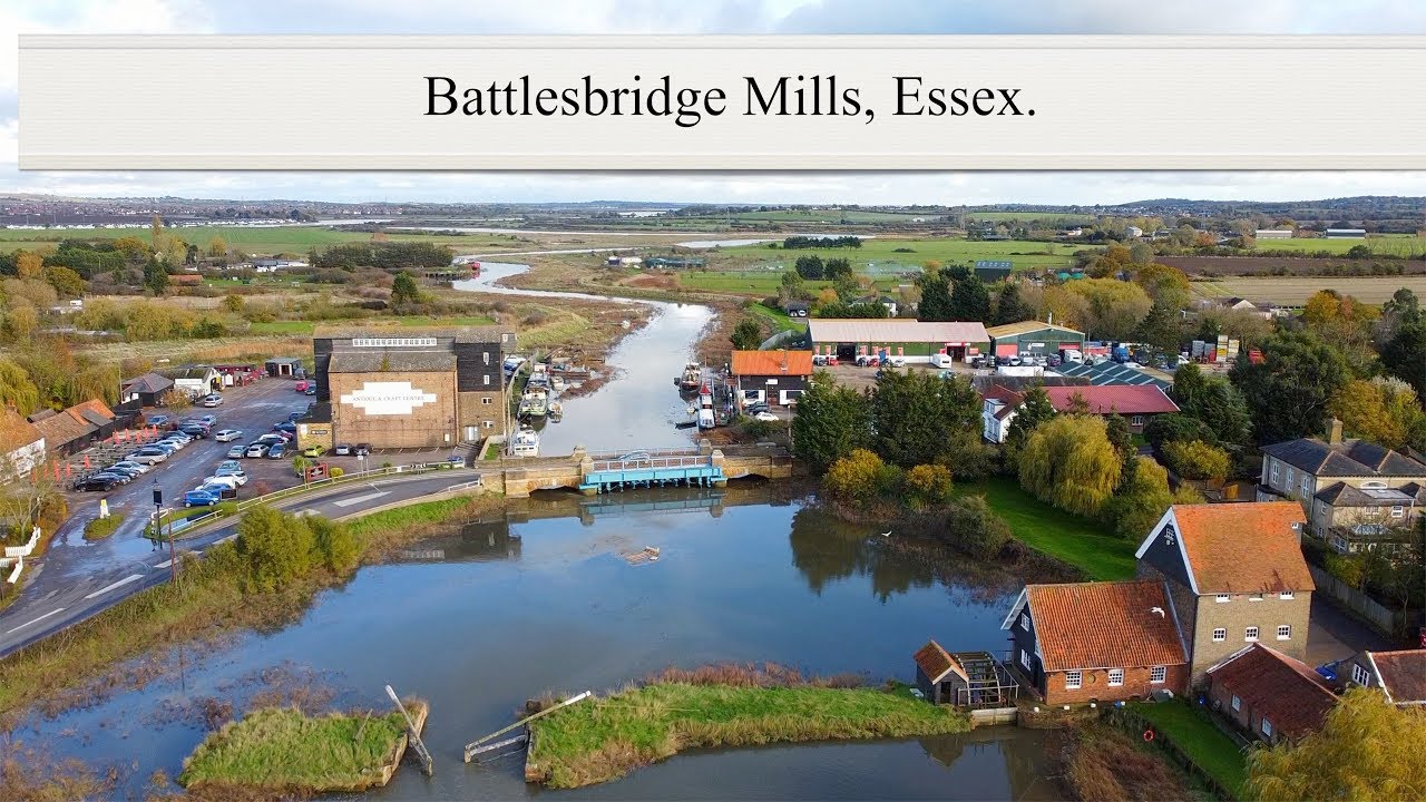 Drone footage of Battlesbridge, Essex.