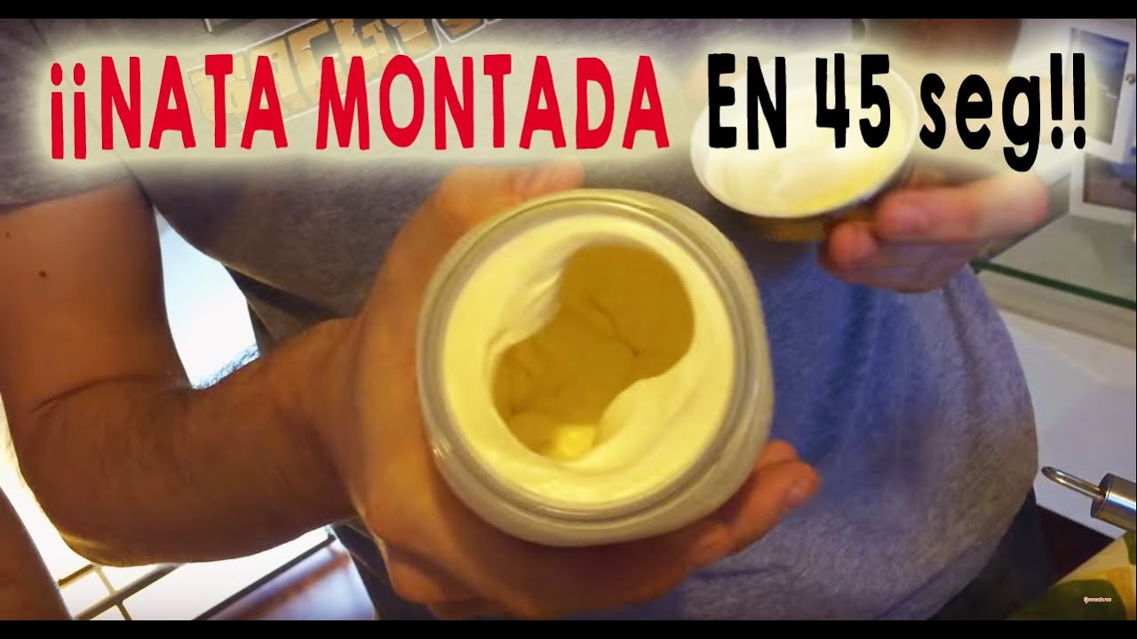 Truco fácil para montar nata sin batidora con un bote de cristal  | Los Gourmeteros