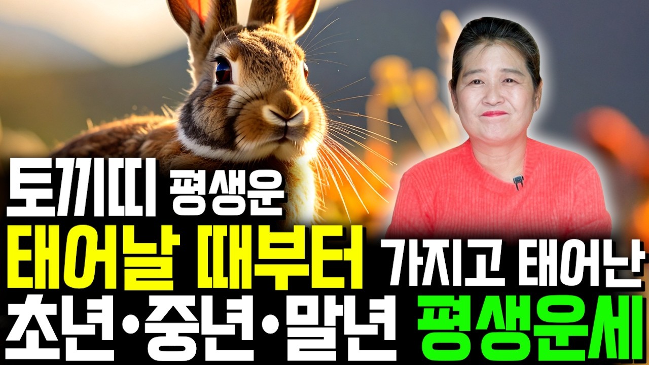 [토끼띠 운세] 태어난 월로 보는 토끼띠의 평생 운세! 토끼띠 중 복을 타고난 월생은?! 2026년 토끼띠에게 찾아오는 변화와 기회들!! 63년생 75년생 87년생 51년생 운세