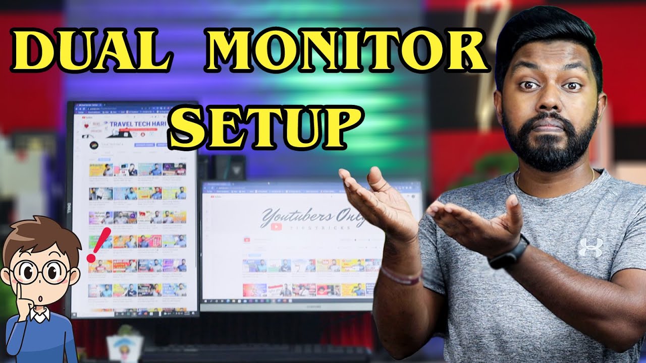 Dual Monitor Setup Guide in Tamil Sri Lanka Multi Screen Setup Travel Tech Hari