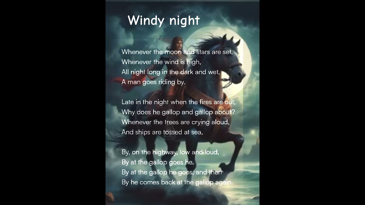 windy night မြန်မာ grade 12 poem