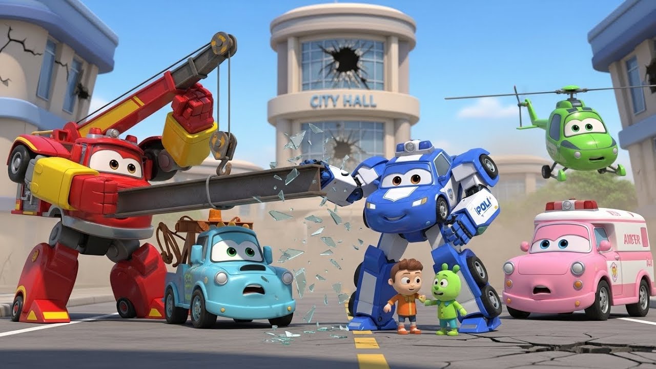 Earthquake! 🚨 Spooky is TRAPPED! | Robocar Poli Rescue Team | Safety for Kids