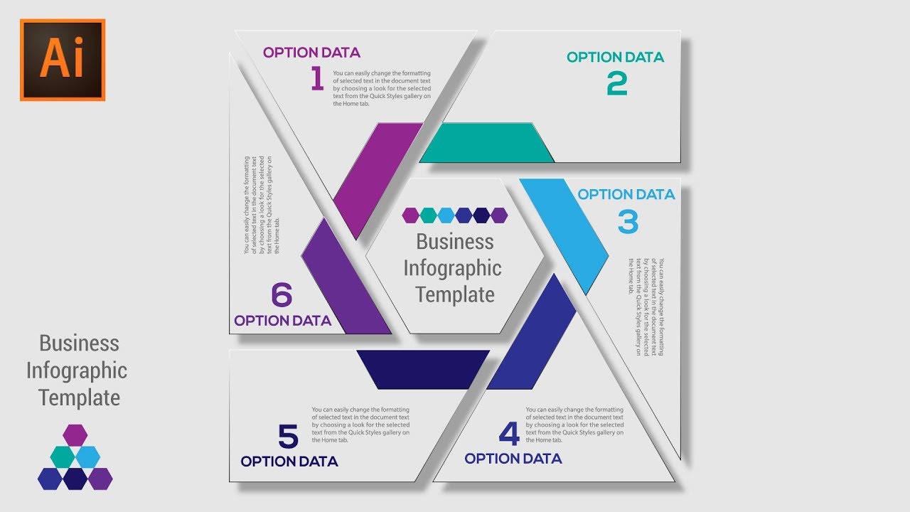 Business Infographic Template | Graphic Design | Illustrator Cc Tutorial
