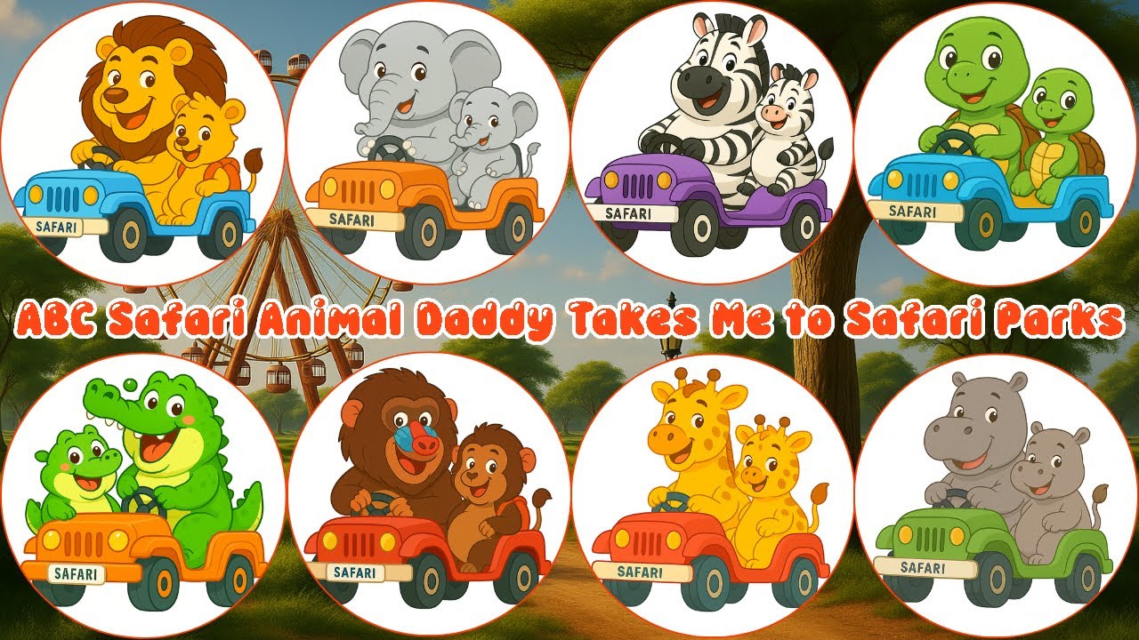 ABC Animal Song 🦁🐸  Animal Daddy Takes Me to Safari Parks! | Jumpy Jungle TV