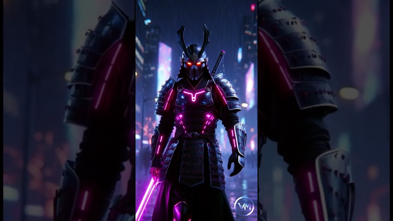 Cyber Samurai Meditates Before the War… 🌸⚡ Year 3000