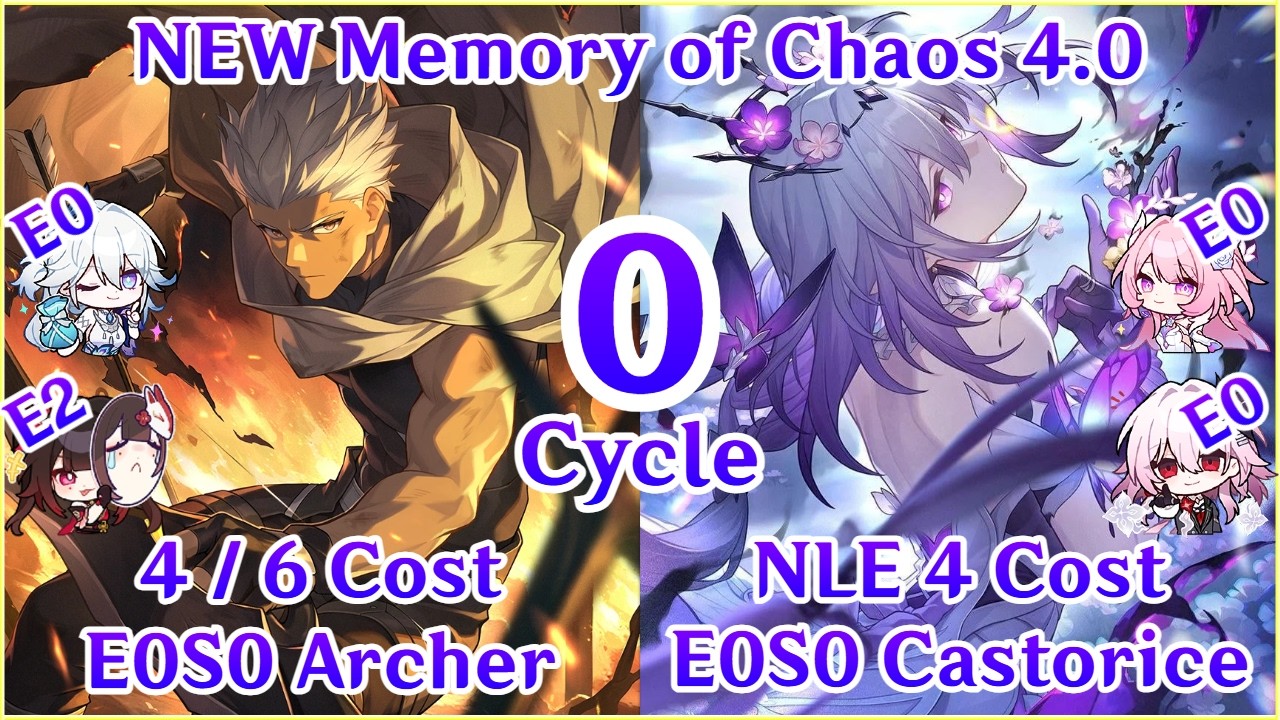 NEW Memory of Chaos 12 - E0S0 Archer x E0S0 Castorice True 0 Cycle Clear | Honkai Star Rail 4.0