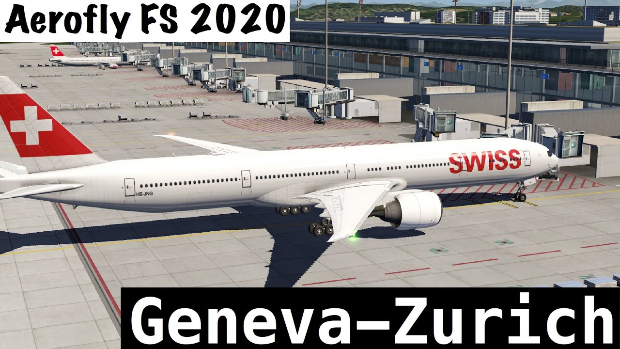 Aerofly FS 2020 Geneva-Zurich B77W Full Flight