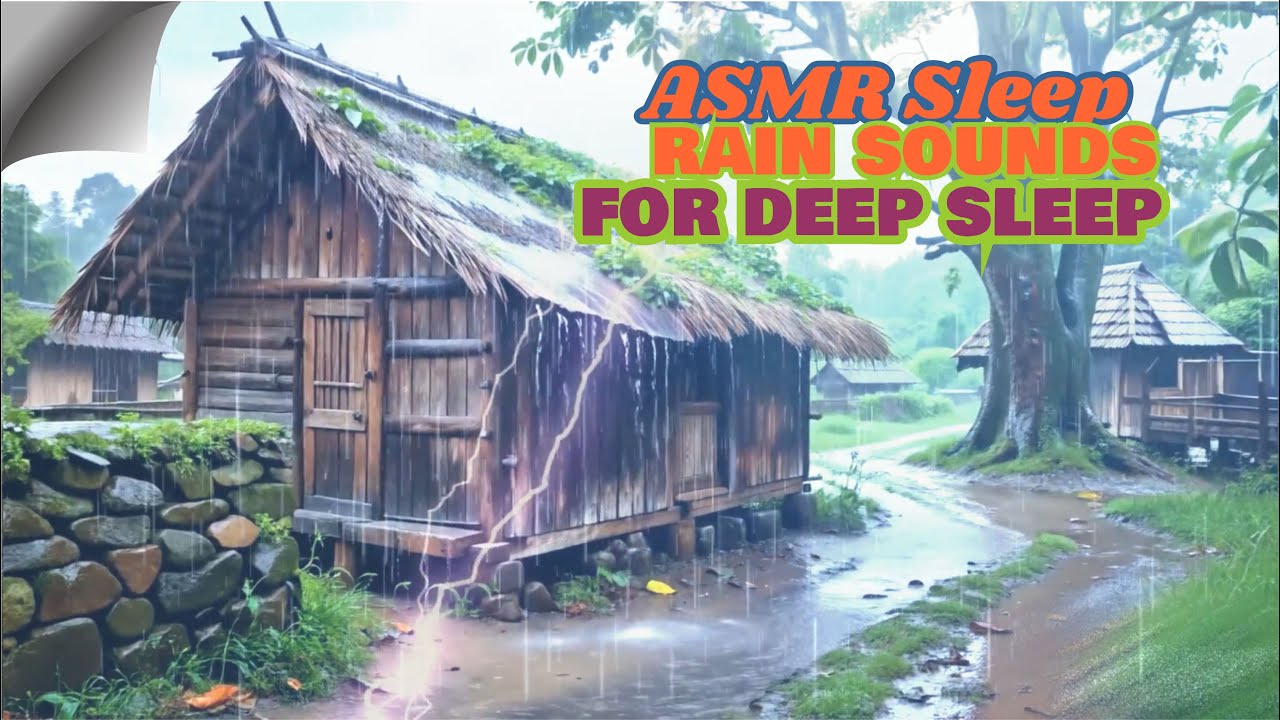 Rain Sounds for deep Sleep - Natural Rain and Thunder in a pristine rural area for Deep Relaxation