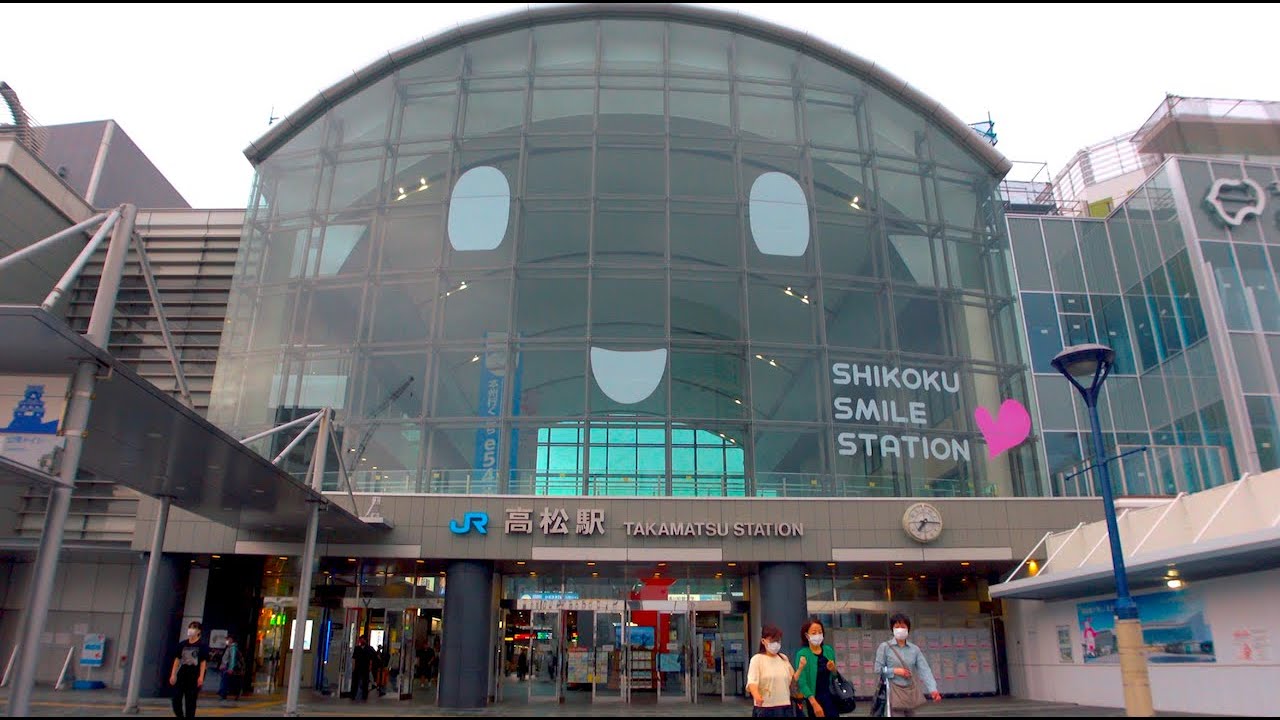 高松駅散歩/Takamatsu Station walk【4K HDR】